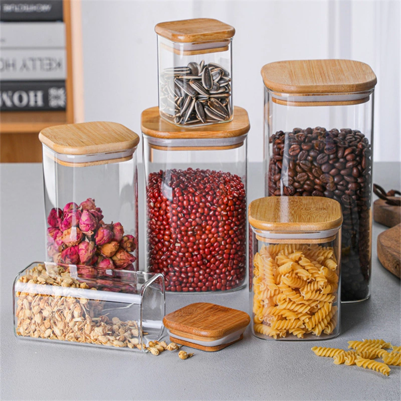 Bespoke Borosilicate Glass Storage Jar With Bamboo Lid 