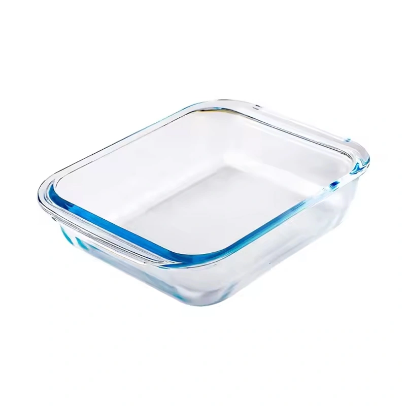 Plat de cuisson en verre borosilicaté Plat de four en verre carré personnalisé 6