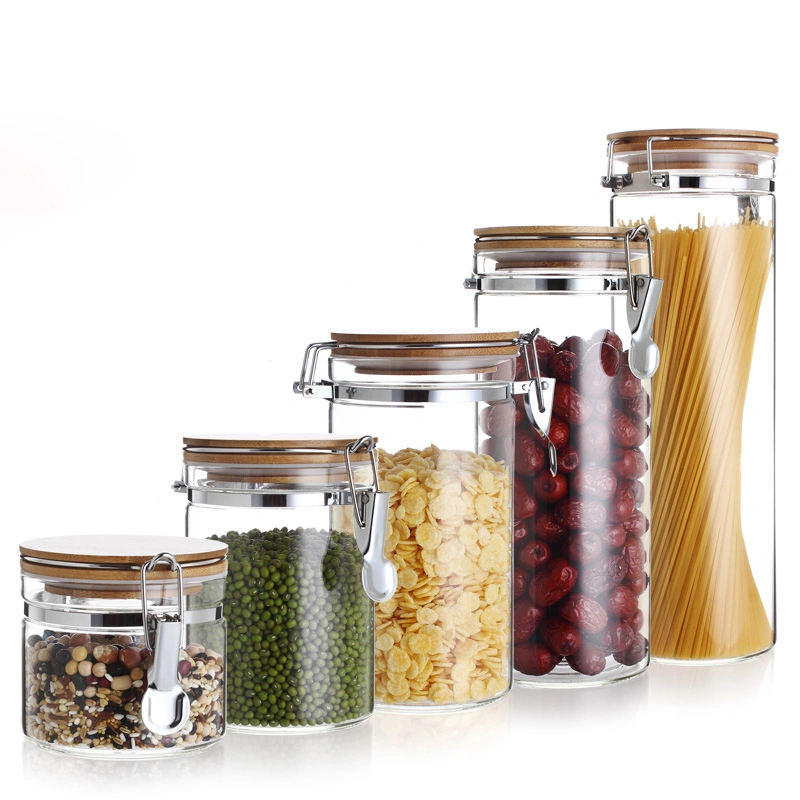 Borosilicate Glass Canisters Set For Kitche