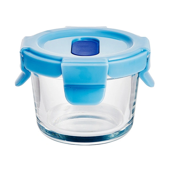 China Borosilicate Small Glass Food Storage Container With Lid Factory