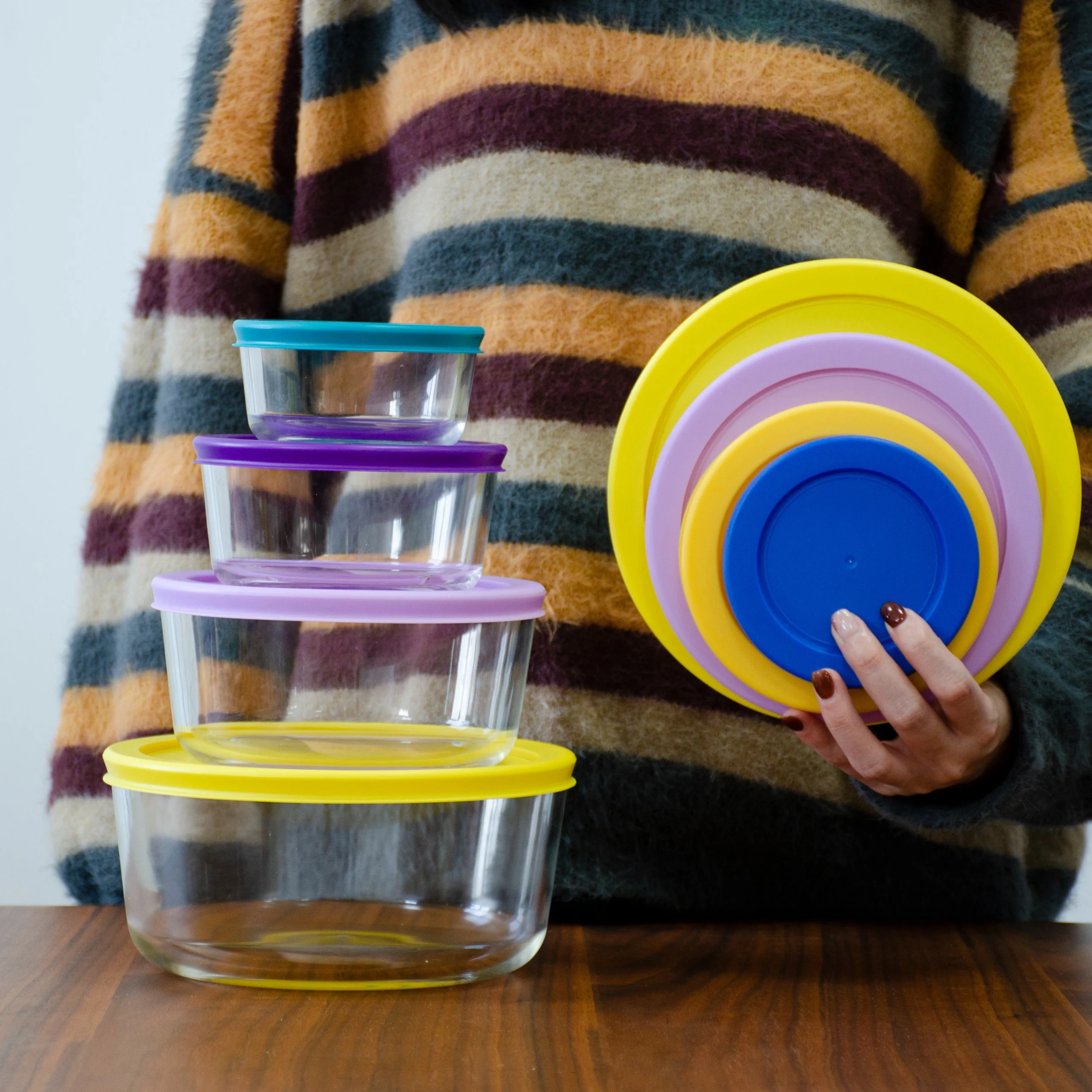 Recipiente de geladeira de vidro com alto teor de borosilicato