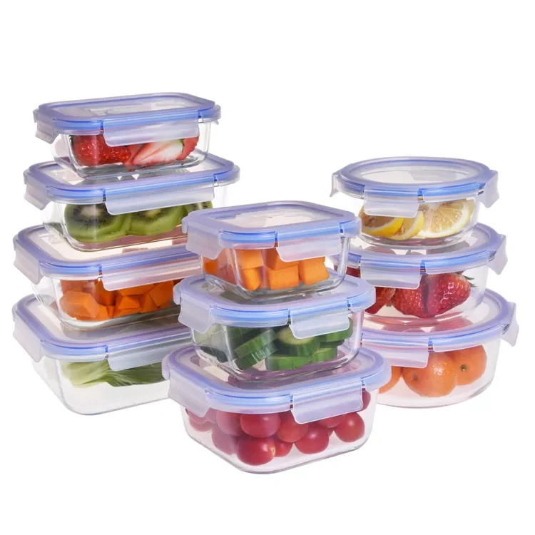 High Borosilicate Nesting Glass Food Storage Container