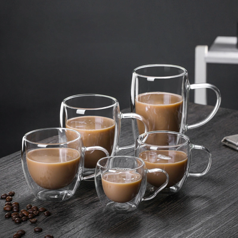 Oem Coffee Mug Double Wall Glass