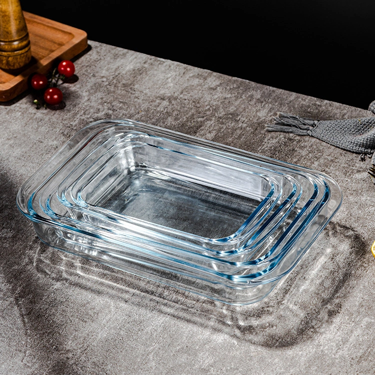 Plat de cuisson en verre borosilicaté en gros avec couvercle