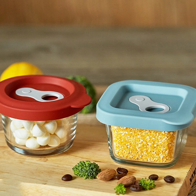 Wholesale Borosilicate Small Glass Food Storage Container With Lid