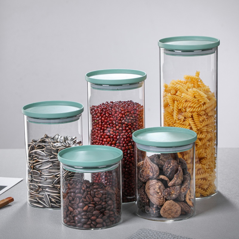 Custom Glassware Glass Storage Jar With Plastic Lid Wholesale 1