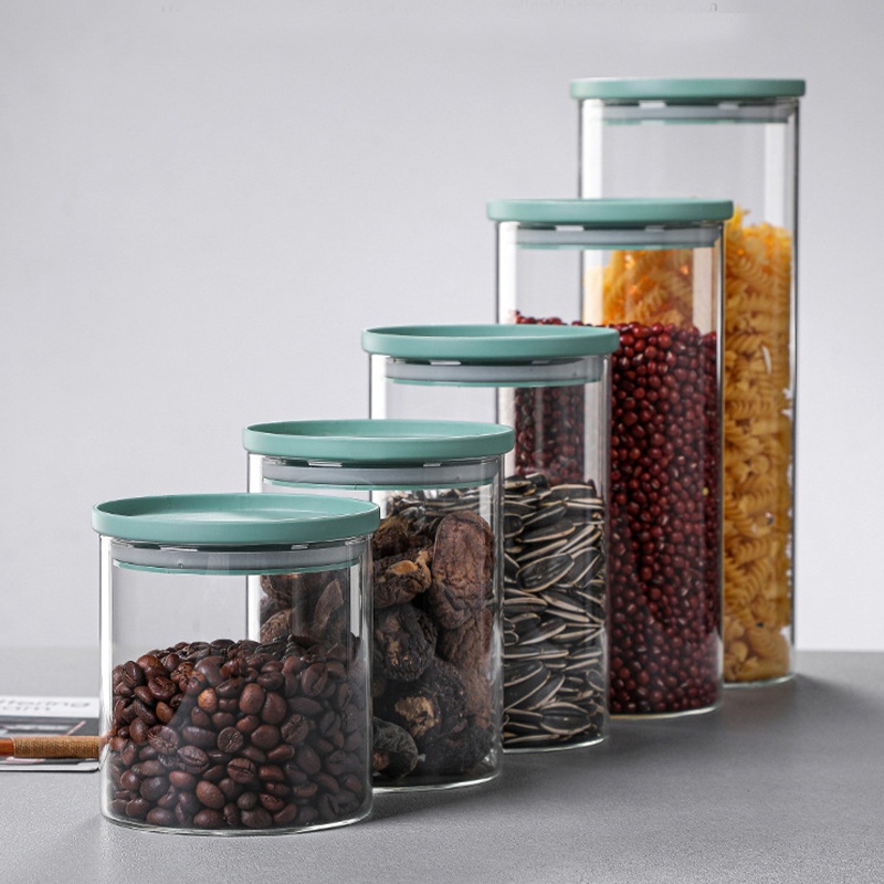 Custom Glassware Glass Storage Jar With Plastic Lid Wholesale 5