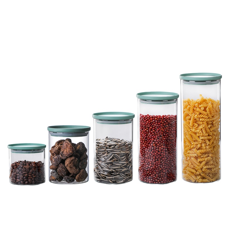 Custom Glassware Glass Storage Jar With Plastic Lid Wholesale 8