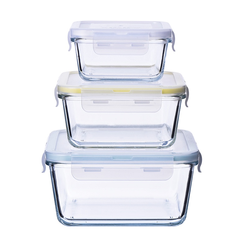 Large Glass Food Storage Set Wholesale Glass Storage Box 3