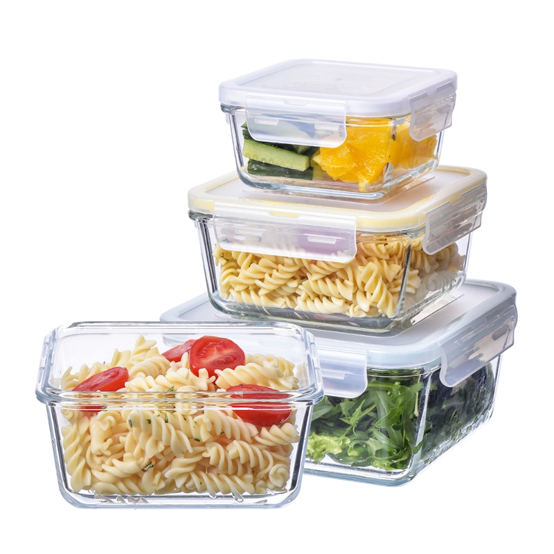 Large Glass Food Storage Set Wholesale Glass Storage Box 5