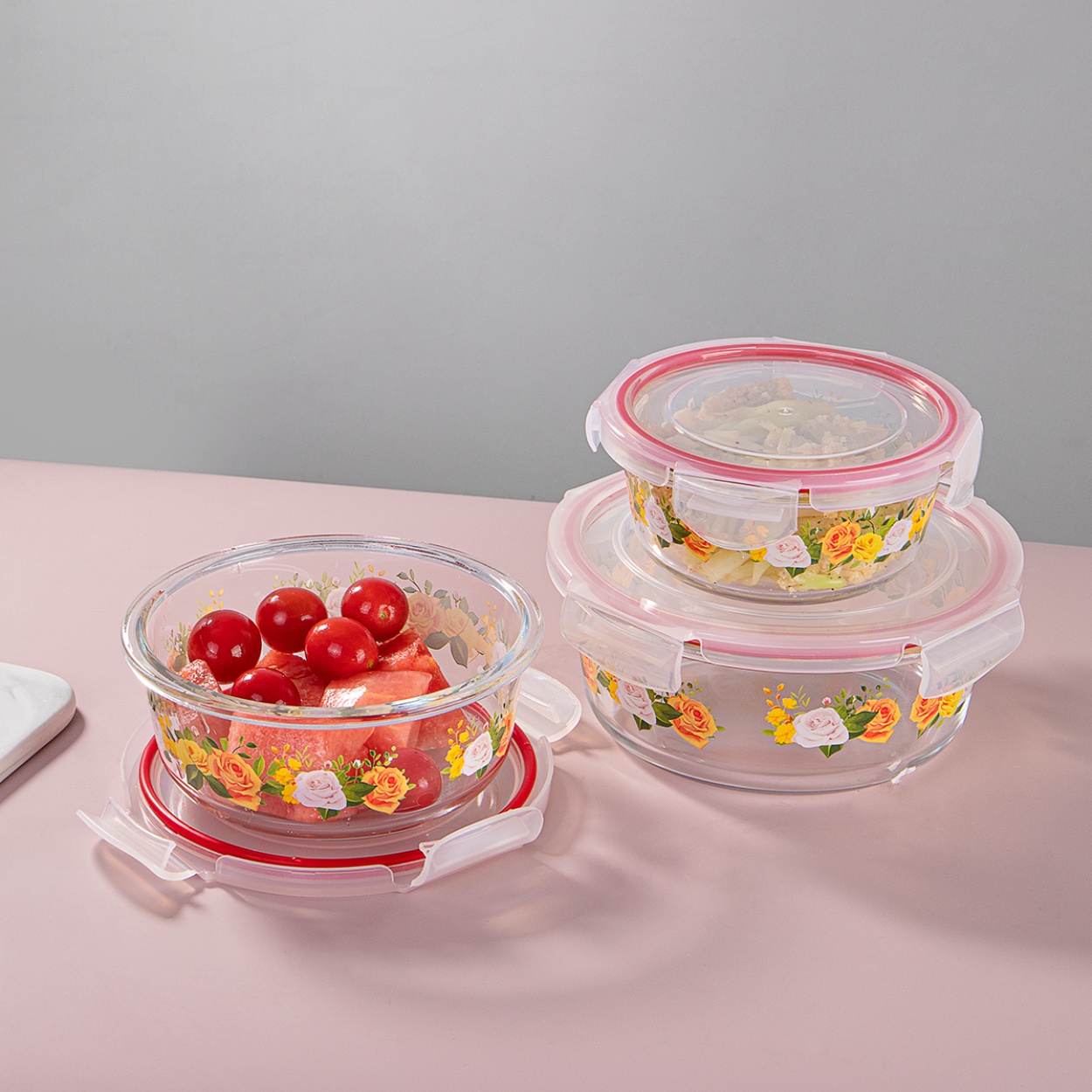 Оптовая продажа стеклянных контейнеров для бенто, Oem Glass Lunch Box 2