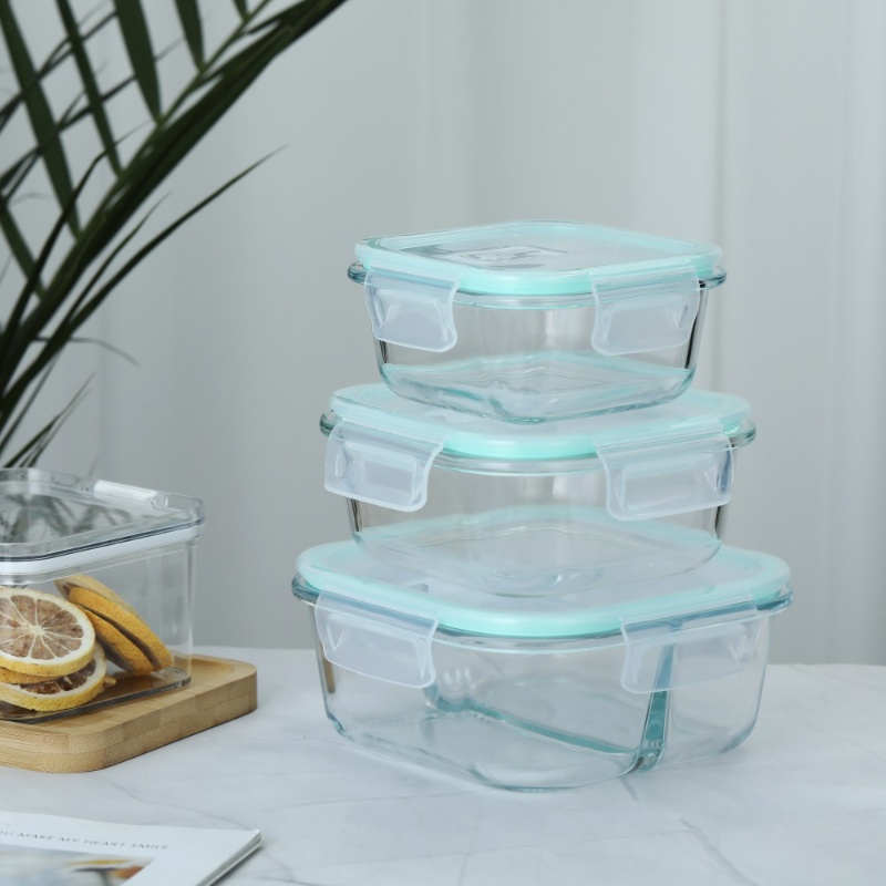 Großhandel Glas Küche Lagerung Container Luftdichte Lunchbox 4