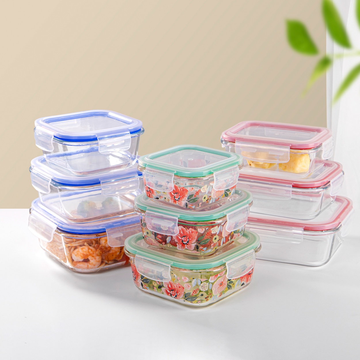 Großhandel Glas Lunchable Container Glaswaren Aufbewahrungsbox 3