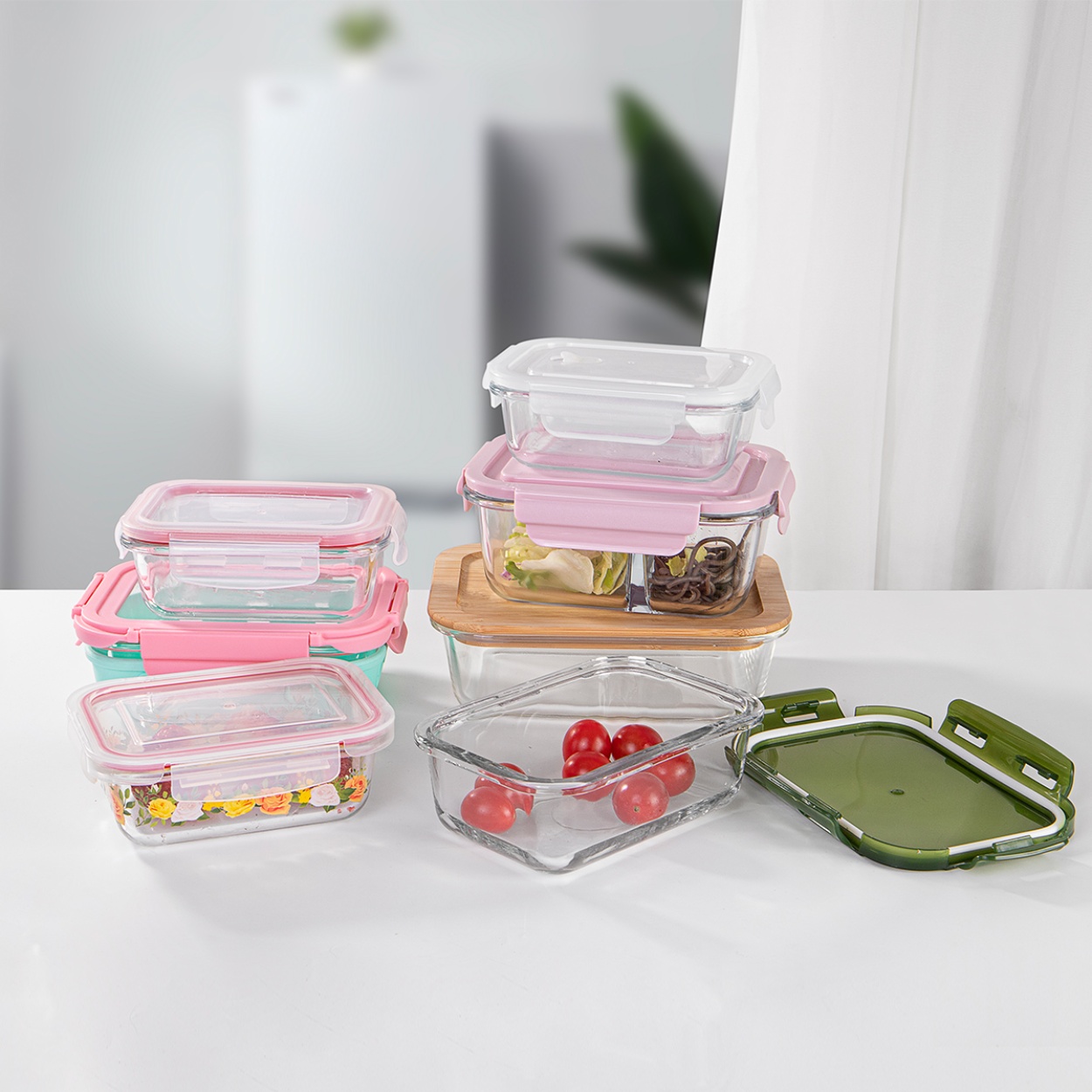 Wholesale Glassware Lunch Box Glass Food Lunch Container 1