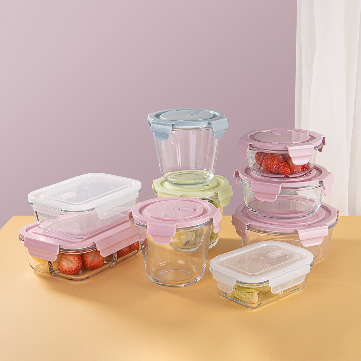 Wholesale Glassware Lunch Box Glass Food Lunch Container 2