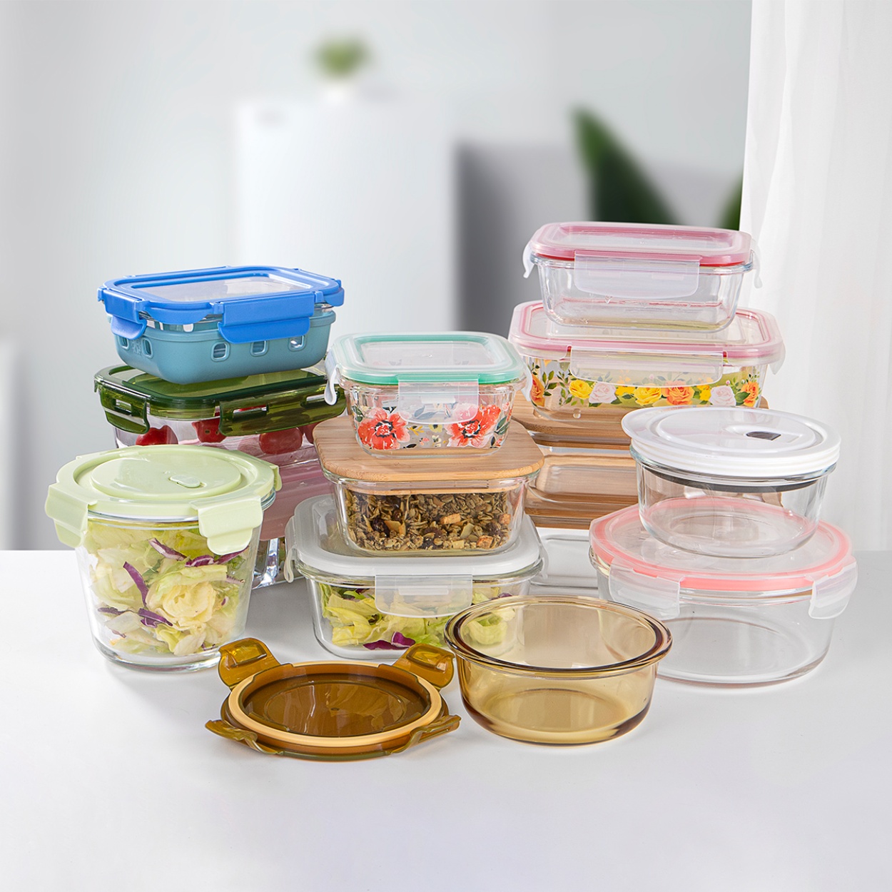 Wholesale Glassware Lunch Box Glass Food Lunch Container 4