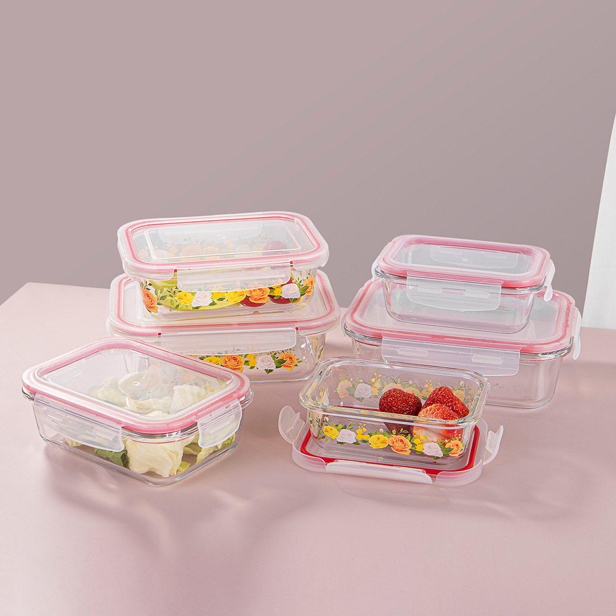 Borosilicate Glassware Oven Safe Glass Meal Prep Containers 2