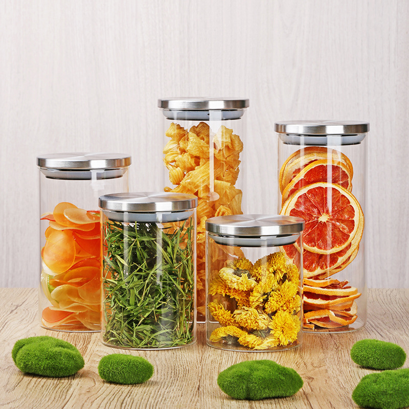 Wholesale Air Tight Glass Jar Glass Kitchen Storage Container 2