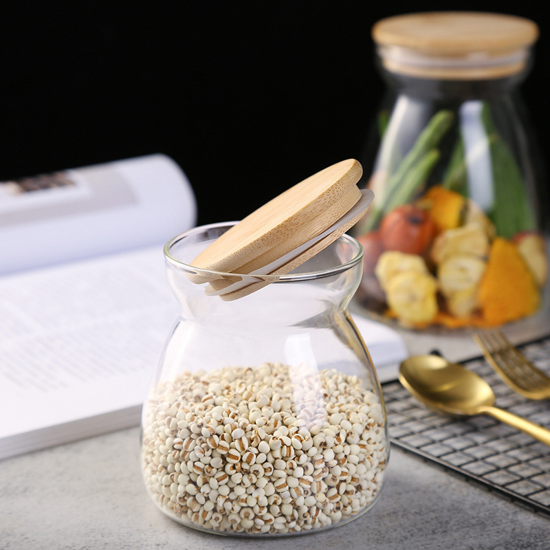 Pots de rangement en verre en gros, boîtes en verre pour la cuisine 3