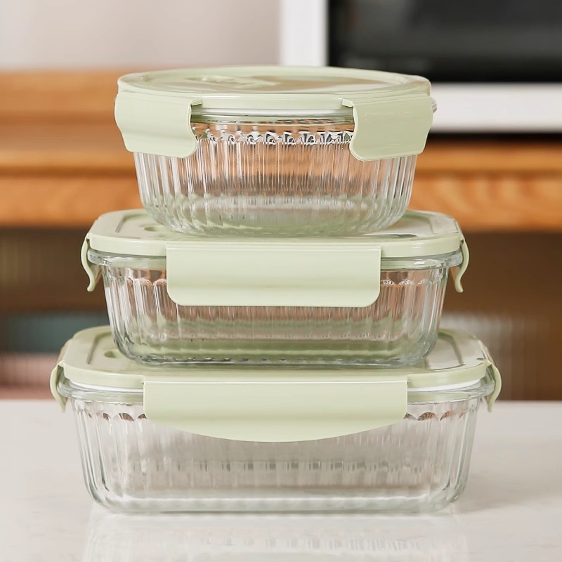 Wholesale Glass Bento Box Custom Airtight Glass Containers